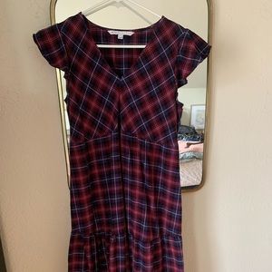 Hatch plaid maternity dress